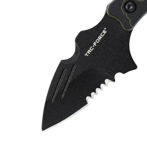 Tac-Force Fixed Blade Knife, 5.5 Inches Overall, G10 Handle with Finger Ring, Black Nylon Sheath for Hunting, Camping, Outdoor thumbnail 3