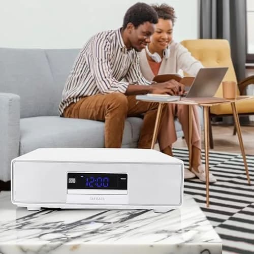 Aiwa Exos Home 30W Bluetooth Speaker with CD Player & FM Radio | Rich Sound, Built-In CD, FM Presets thumbnail 3