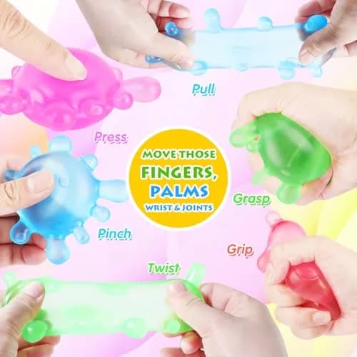 Drephere Splat-Tastic Squishy Stress Ball Toy | Textured Sensory Cube for Kids & Adults, Blue, 8.7cm (3.15"x3.15"x1.57") thumbnail 4