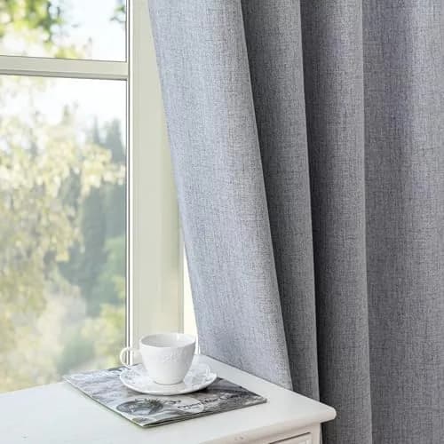 Zyvola 100% Blackout Curtains 52"W x 108"L | Thermal Insulated Room Darkening (70-120 chars) thumbnail 1
