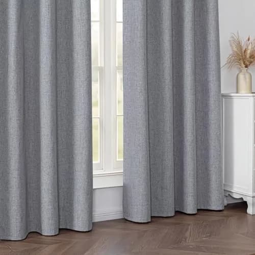 Zyvola 100% Blackout Curtains 52"W x 108"L | Thermal Insulated Room Darkening (70-120 chars) thumbnail 6
