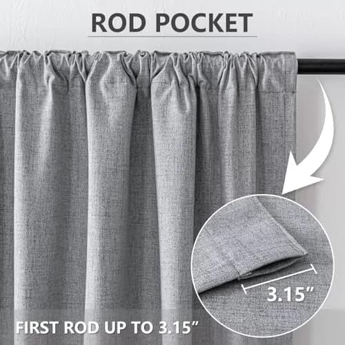 Zyvola 100% Blackout Curtains 52"W x 108"L | Thermal Insulated Room Darkening (70-120 chars) thumbnail 3