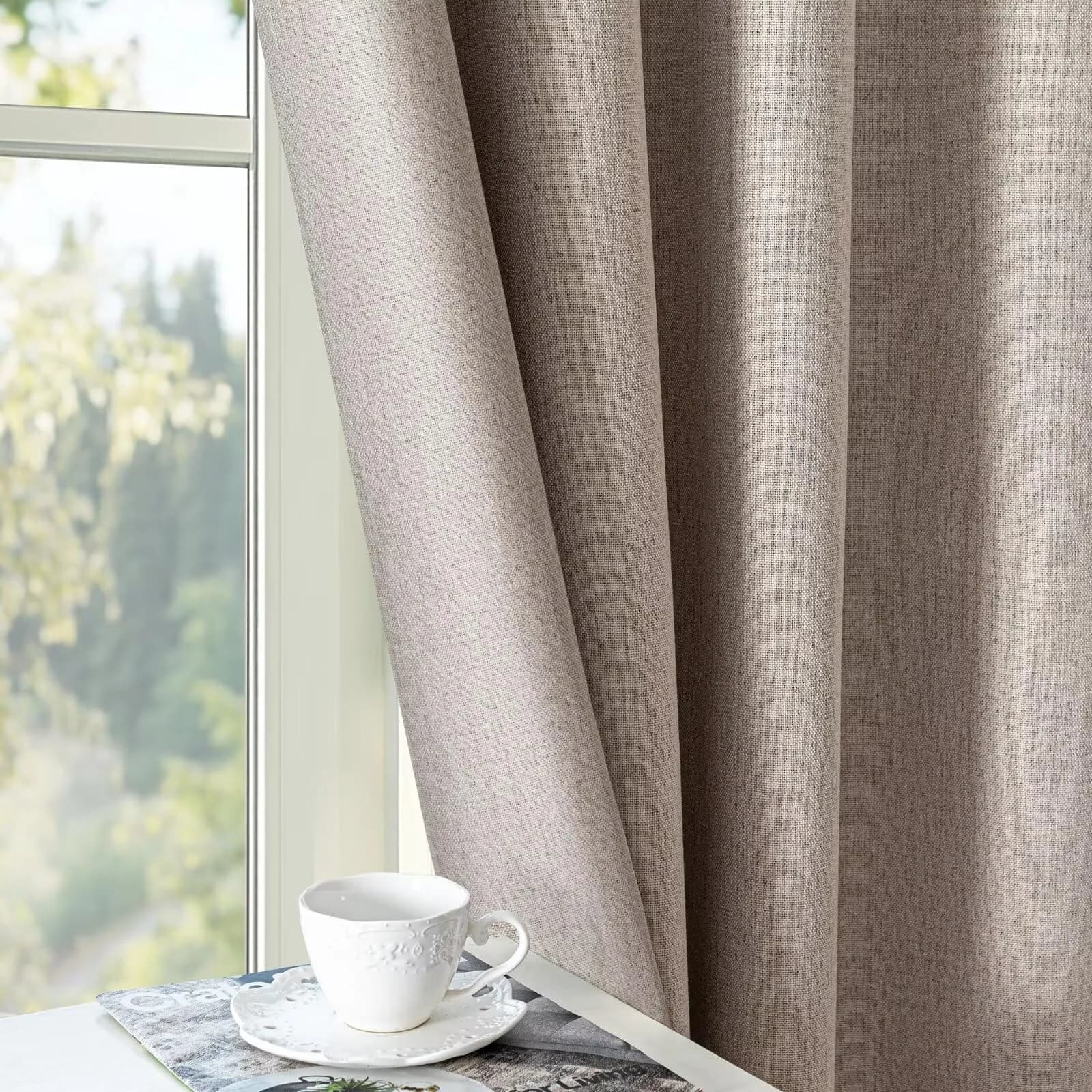 Zyvola 100% Blackout Curtains 52"W x 108"L | Thermal Insulated Room Darkening (70-120 chars)