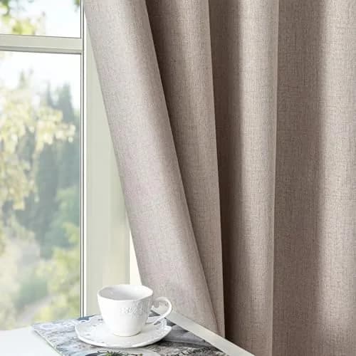 Zyvola 100% Blackout Curtains 52"W x 108"L | Thermal Insulated Room Darkening (70-120 chars) thumbnail 1