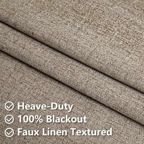 Zyvola 100% Blackout Curtains 52"W x 108"L | Thermal Insulated Room Darkening (70-120 chars) thumbnail 4