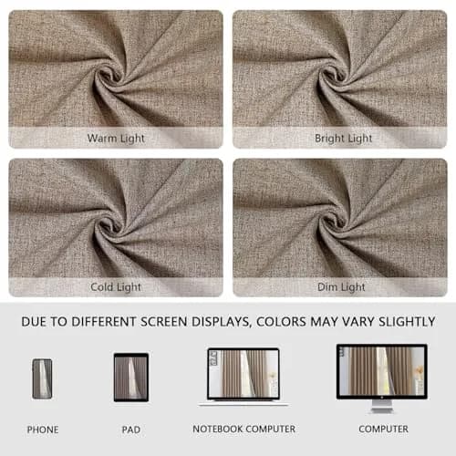 Zyvola 100% Blackout Curtains 52"W x 108"L | Thermal Insulated Room Darkening (70-120 chars) thumbnail 8