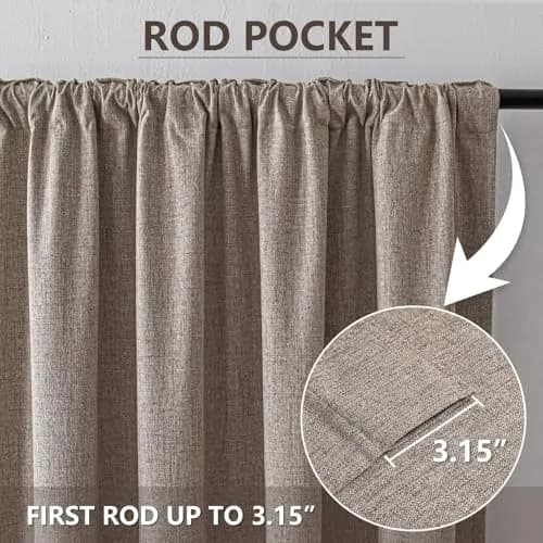 Zyvola 100% Blackout Curtains 52"W x 108"L | Thermal Insulated Room Darkening (70-120 chars) thumbnail 3