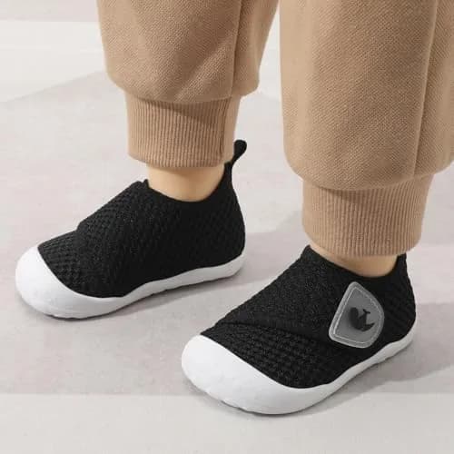FEETCITY Baby Walking Shoes Wide Infant Sneakers Lightweight Black | Safe & Breathable for First Steps thumbnail 3