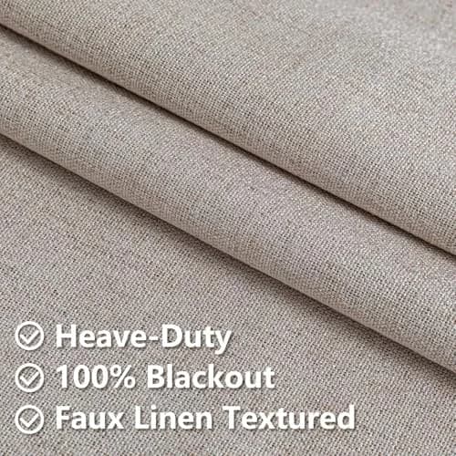 Zyvola 100% Blackout Curtains 52"W x 90"L | Thermal Insulated Room Darkening (120 chars) thumbnail 4