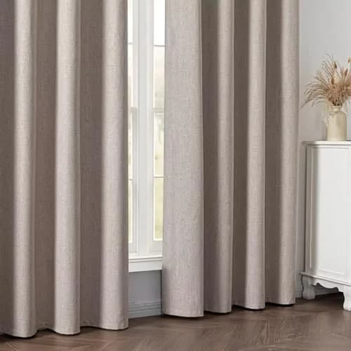 Zyvola 100% Blackout Curtains 52"W x 90"L | Thermal Insulated Room Darkening (120 chars) thumbnail 7
