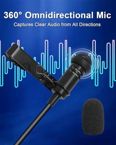 NewTH Omnidirectional Lavalier Lapel Microphone for DJI Mic 2 & Rode Wireless GO 2/II Transmitters - 1.5m (4.9ft) TRS Cable thumbnail 3
