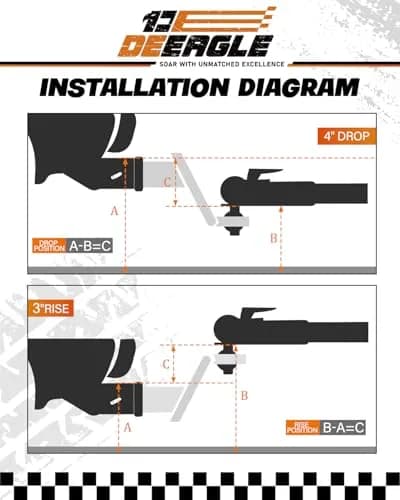 DEEAGLE 2-inch Ball Hitch with Pin, 4-inch Drop, 7500lbs GTW | Heavy Duty Steel Trailer Ball Mount thumbnail 4