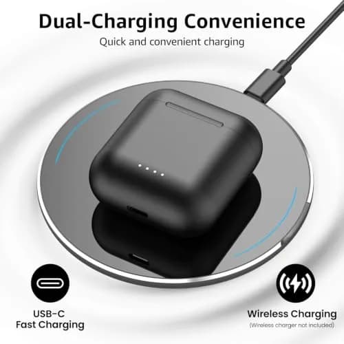 TOZO T6 Wireless Earbuds Bluetooth 5.3 Stereo Sound in Ear Headphones | 55H Playtime, IPX8 Waterproof, Wireless Charging thumbnail 8