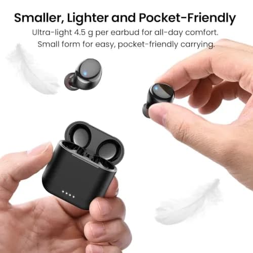TOZO T6 Wireless Earbuds Bluetooth 5.3 Stereo Sound in Ear Headphones | 55H Playtime, IPX8 Waterproof, Wireless Charging thumbnail 4