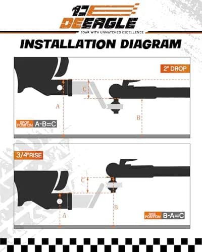 DEEAGLE 2 in Ball Hitch Heavy Duty Steel Receiver Hitch | 2" Drop & 6000 lbs Capacity thumbnail 6
