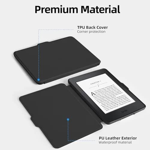 MOROCK Case for 6" Kindle Paperwhite 2012-2017 | Slim Lightweight PU Leather Auto Wake/Sleep Cover thumbnail 3