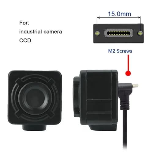 JSER USB 3.1 Type-C Dual Screw Locking Data Cable 2.0M | Secure Angled Connection for Camera thumbnail 2