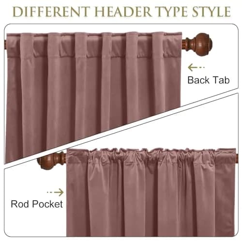 StangH Wild Rose Pink Velvet Curtains Nursery Privacy | Room Darkening, Energy Saving, Elegant thumbnail 4