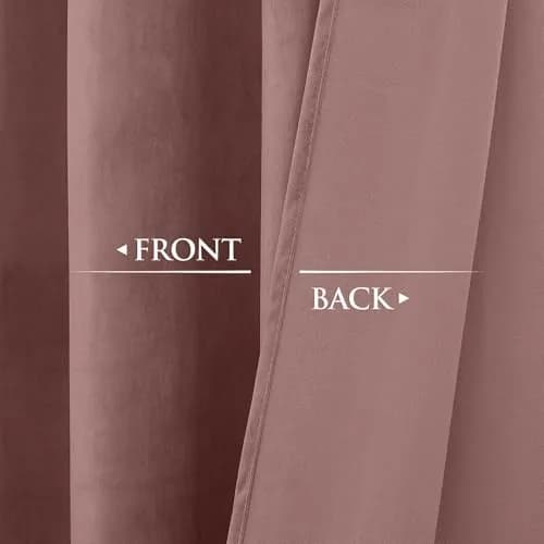 StangH Wild Rose Pink Velvet Curtains Nursery Privacy | Room Darkening, Energy Saving, Elegant thumbnail 5