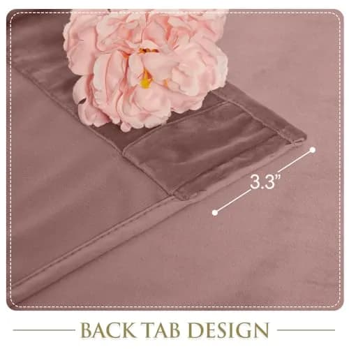 StangH Wild Rose Pink Velvet Curtains Nursery Privacy | Room Darkening, Energy Saving, Elegant thumbnail 3