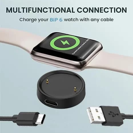 Xininyia 2-Pack Magnetic Smartwatch Charger Cable for Amazfit Bip 6/Active 2 Square, 100cm | Fast Charging Dock thumbnail 7