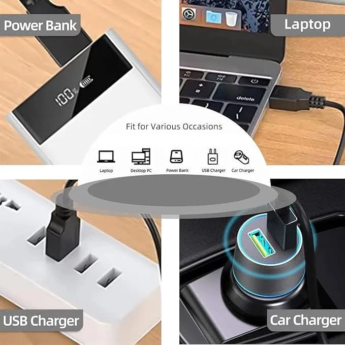 Xininyia 2-Pack Magnetic Smartwatch Charger Cable for Amazfit Bip 6/Active 2 Square, 100cm | Fast Charging Dock thumbnail 9
