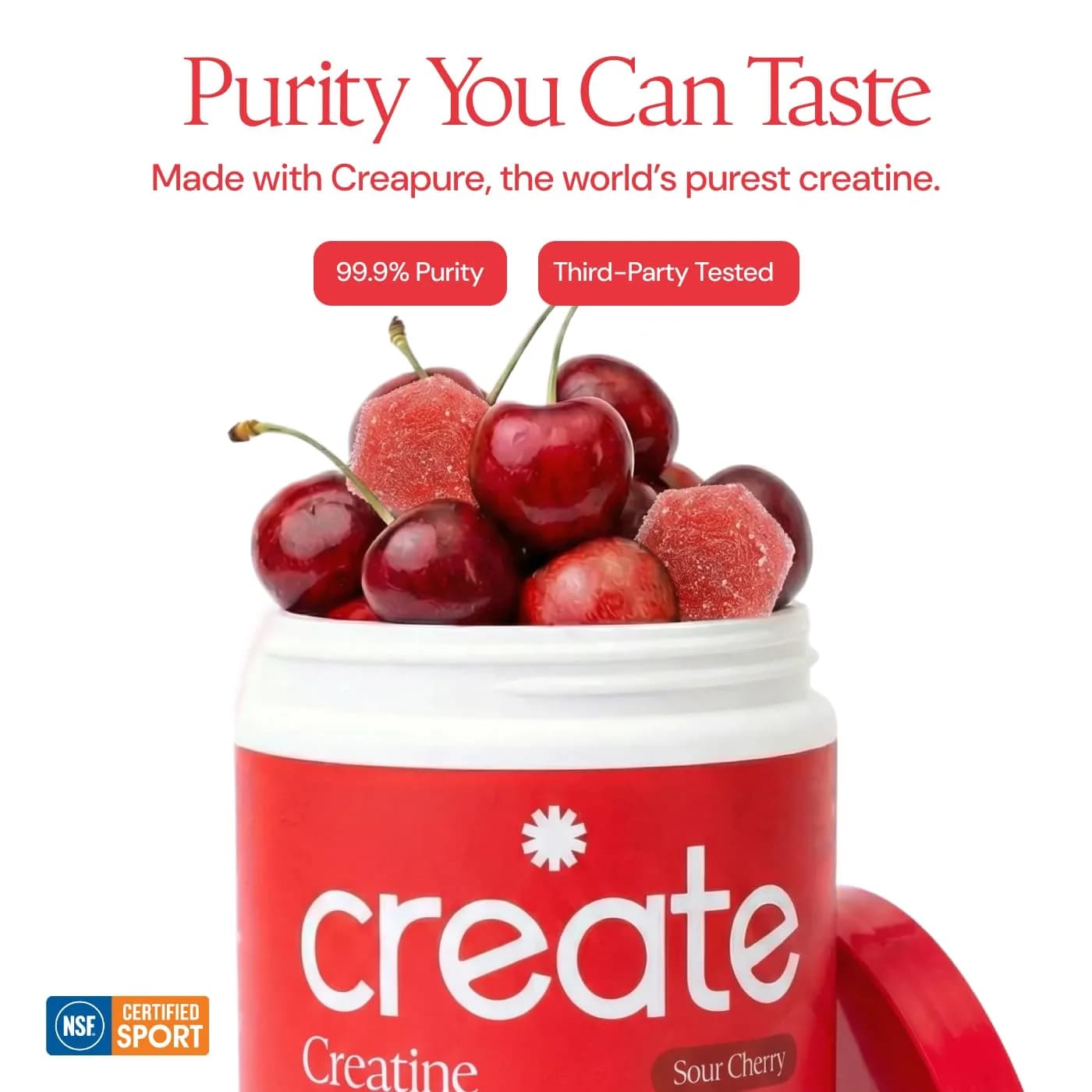 Create Creatine Monohydrate Gummies for Men & Women, Boost Focus, Strength, and Endurance, Anti-Melting Formula, Vegan, Gluten-Free, Non-GMO, 1.5g of Creatine per Gummy (90 Count) - view 7