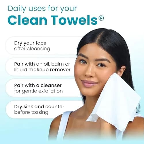 CLEAN SKIN CLUB Blemish Control Clean Towels XL, 50 Count (1 Pack) | Dermatologist-Approved for Oily Skin thumbnail 9