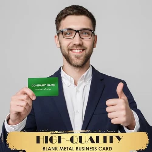 weparmeety Metal Business Cards Aluminum Laser Engraving Blanks 86 x 54 mm | Durable & Elegant Aluminum Cards for Laser Customization thumbnail 5