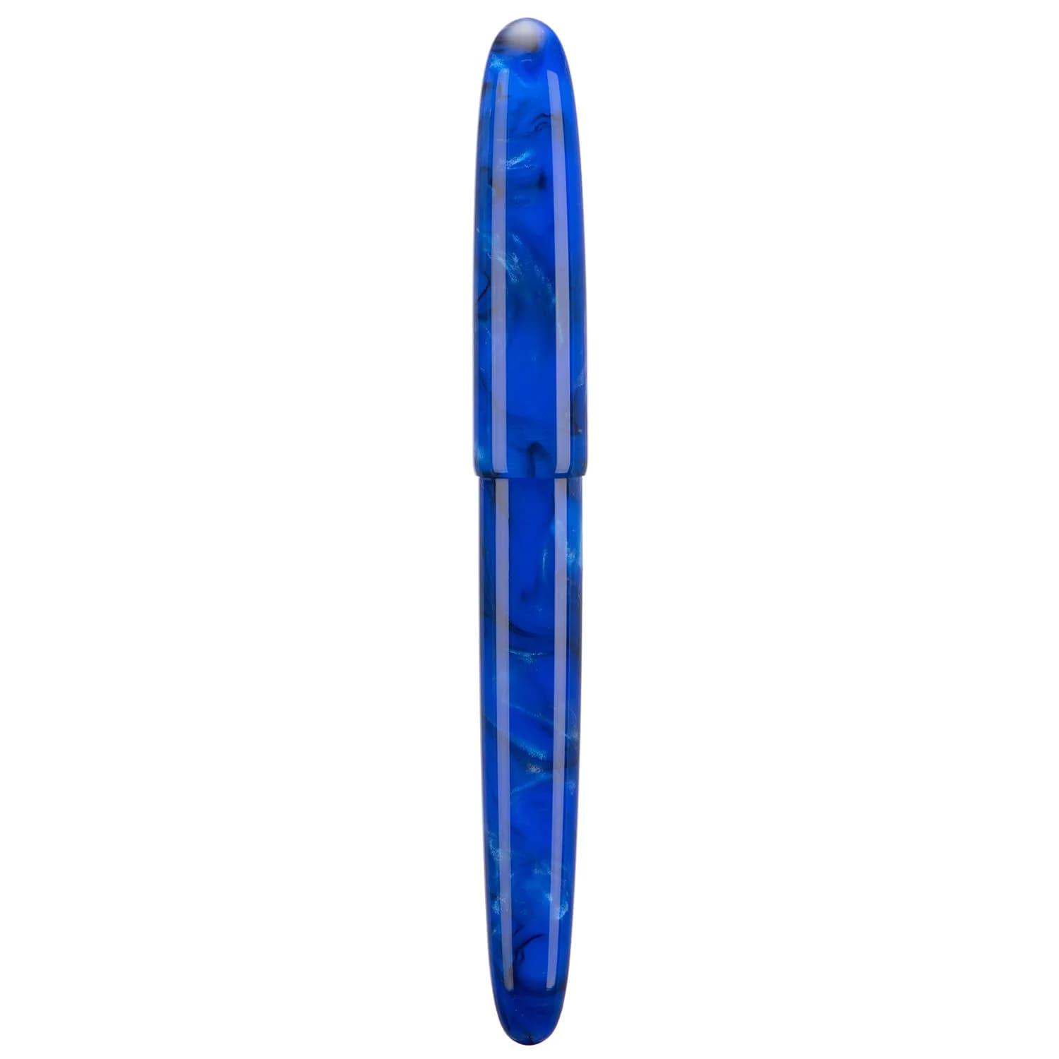 Asvine C80 Fountain Pen #8 Medium Nib Resin Collection Set with Converter (Cobalt Blue) | Handcrafted Writing Instrument