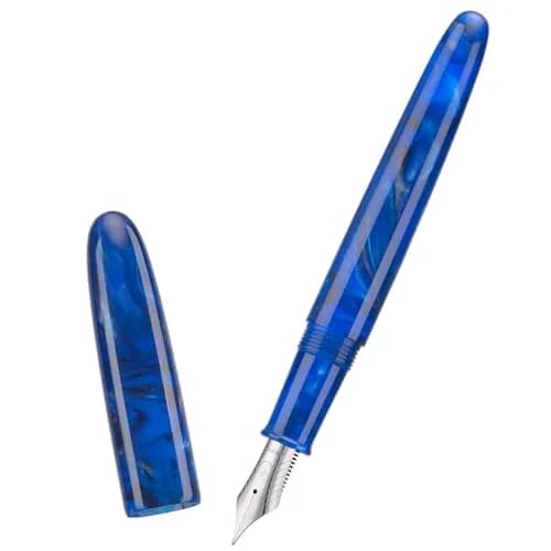 Asvine C80 Fountain Pen #8 Medium Nib Resin Collection Set with Converter (Cobalt Blue) | Handcrafted Writing Instrument thumbnail 3