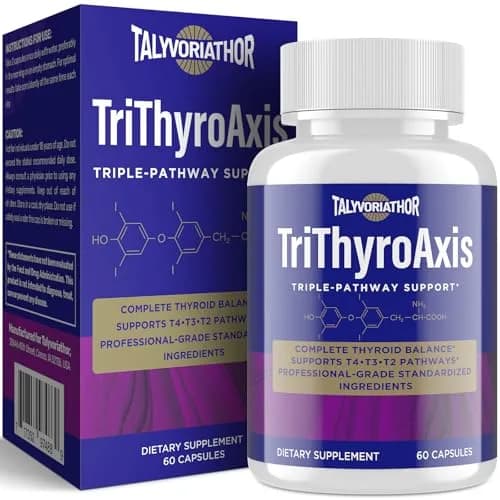 Talyvorlathor Thyroid Support Supplement for Women & Men – Triple-Pathway Metabolism & Energy | 60 Capsules thumbnail 1