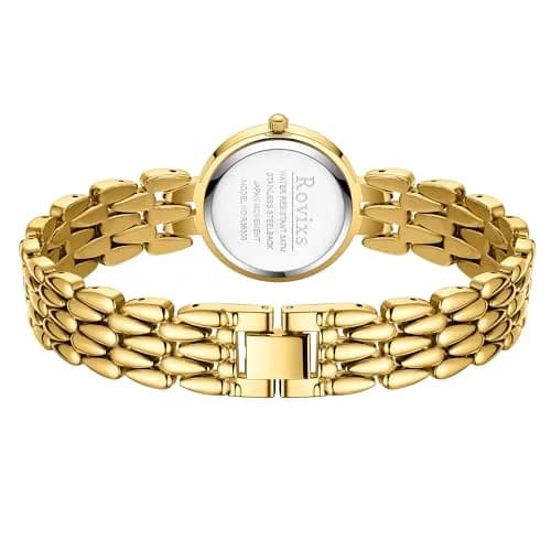 Rovixs Petite Vintage Women Watch, Japanese Quartz, Elegant Retro Water Resistant | Classic Design for Small Wrists thumbnail 4