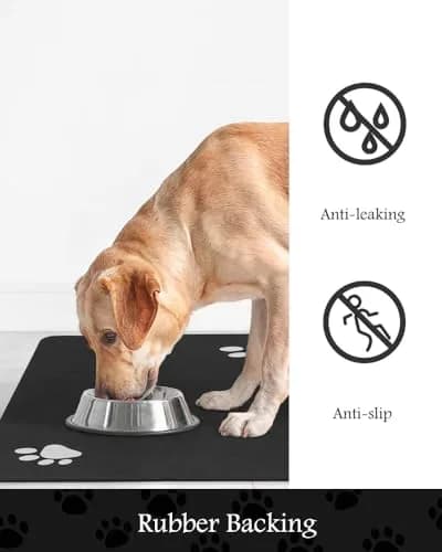 PADOOR Pet Feeding Mat-Absorbent Dog & Cat Mat 24"x24" | No Stains & Quick Dry thumbnail 5