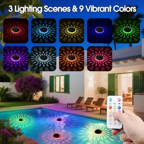 E ENERGETIC LIGHTING Solar Floating Pool Lights 5 Pack | IP67 Waterproof RGBW Color Change Decor thumbnail 5