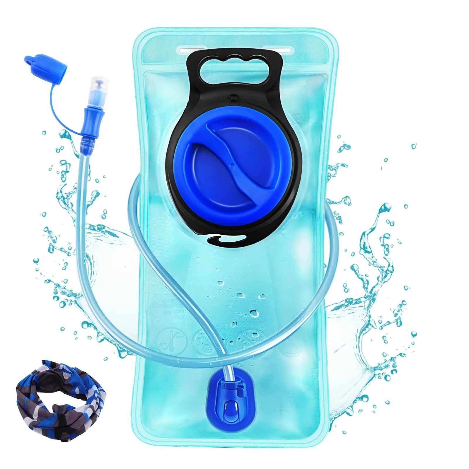 CHERAINTI 3L Hydration Bladder - Vibrant Blue Water Reservoir for Backpacks - main product image