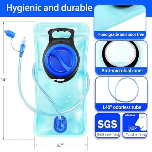 CHERAINTI 1.5L Hydration Bladder | Leak-Proof Water Reservoir for Backpacks thumbnail 2