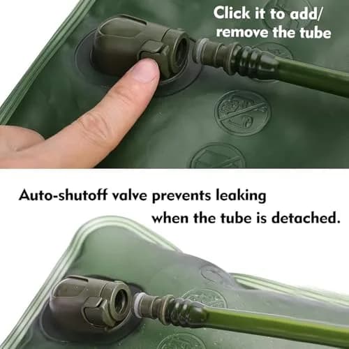 CHERAINTI 2.5L Hydration Bladder | Leak-Proof Water Reservoir for Backpacks, Green thumbnail 4