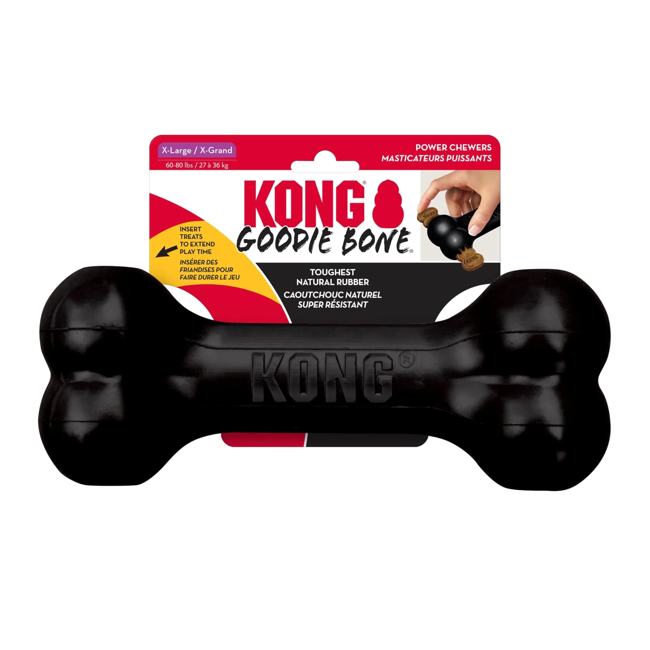 KONG Extreme Goodie Bone Dog Toy, Large, 8.5" (21.6 cm) | Durable Natural Rubber for Power Chewers — XLarge