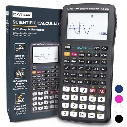 CATIGA Scientific Calculator CS-229 Graphing & Scientific Modes | 12-Digit LCD, Solar & Battery Power thumbnail 1