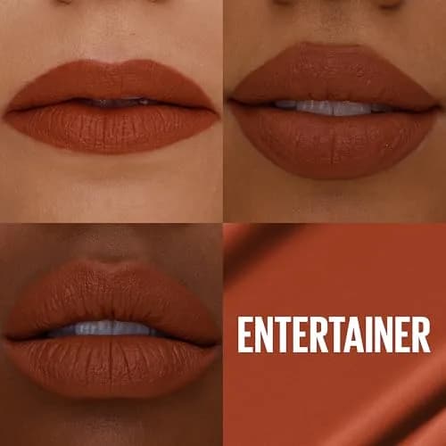 Maybelline Super Stay Matte Ink Liquid Lipstick in Entertainer (Midtone Rusty Brown) - 16-Hour Transfer-Proof Wear thumbnail 2