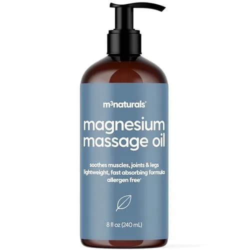 M3 Naturals Magnesium Massage Oil 237ml (8 Fl Oz) | Relieves Sore Muscles & Promotes Sleep thumbnail 1