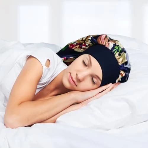 Oumrote Long Satin Bonnet for Women, Sleeping Cap for Long Hair & Braids | 78 cm (30.7 in) Length thumbnail 7