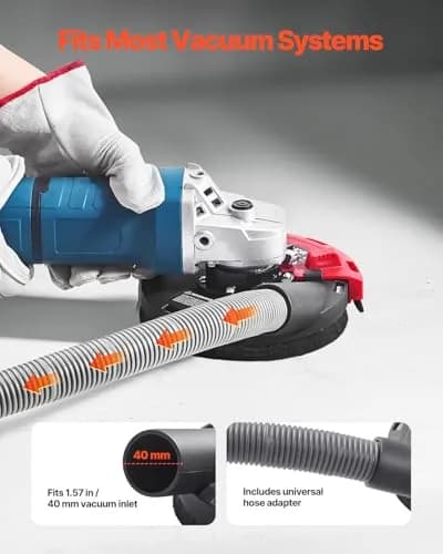 VEVOR Surface Dust Shroud for Angle Grinder 4-5 in | Universal Compatibility with Vacuum Connect thumbnail 4