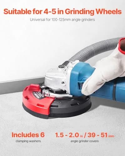 VEVOR Surface Dust Shroud for Angle Grinder 4-5 in | Universal Compatibility with Vacuum Connect thumbnail 2