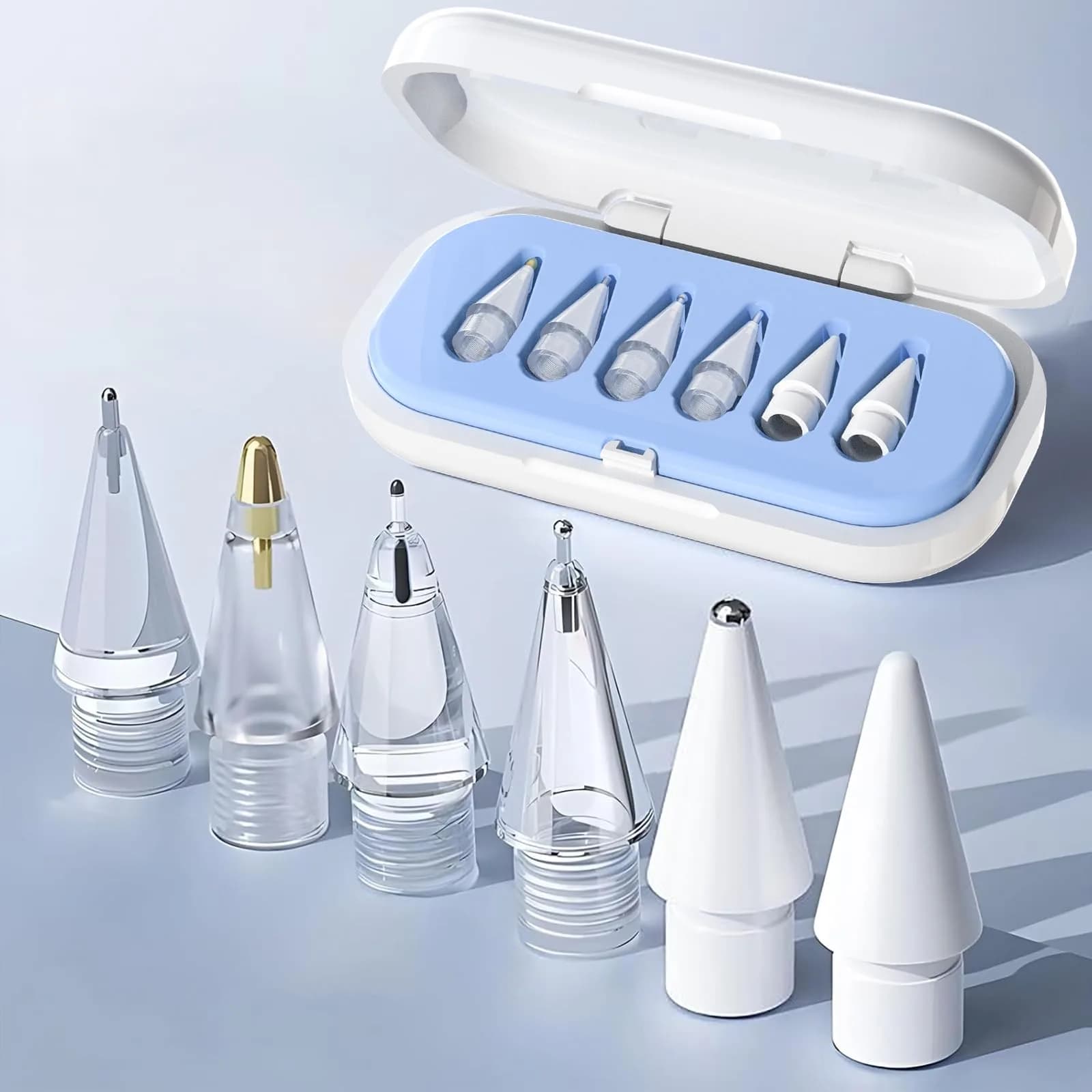 Paiholy Blue 4 Pack Pencil Tips for Apple Pencil | Precise Control Replacement Nibs (0.8mm) - main product image