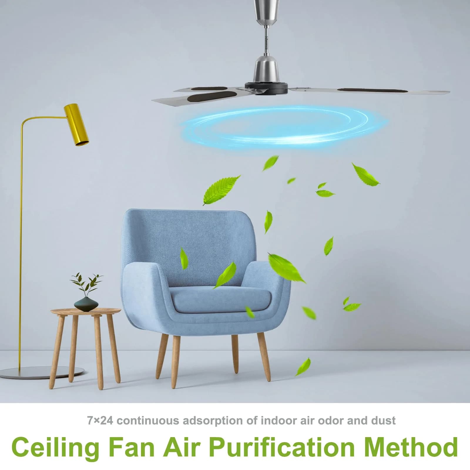 Cizenal Activated Charcoal Ceiling Fan Filters 10-Pack | Purify Air, Trap Dust & Pet Hair - view 3