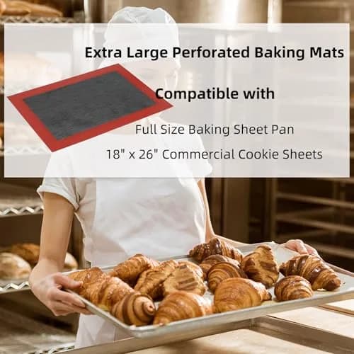 Amyandone Perforated Silicone Baking Mat 40cm x 62cm (16.5" x 24.5") | Non-Stick Commercial Oven Liner thumbnail 8