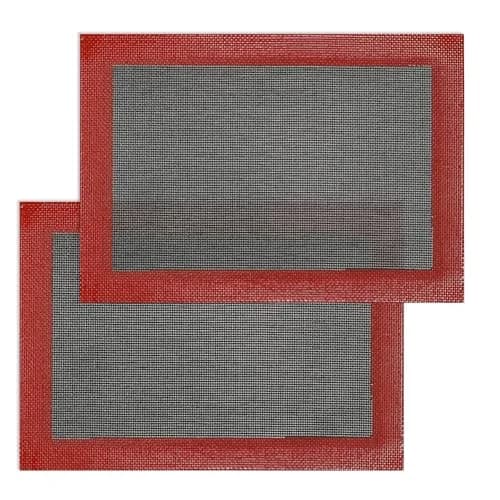 Amyandone Perforated Silicone Baking Mats for Quarter Sheet 2 Pcs | Non-Stick, Reusable, 8.3x11.8 inch, Compatible with 9x13 Cookie Sheet thumbnail 1