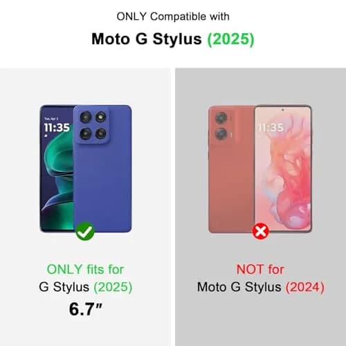 Jiunai Moto G Stylus 2025/2026 Case (6.7-inch Display) | Heavy Duty Dual Layer Protection with Port Cover thumbnail 2